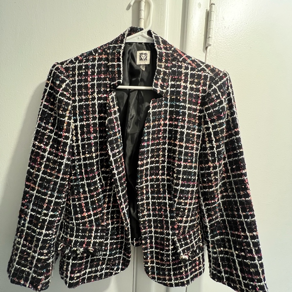 Anne Klein Multicolor Tweed Jacket